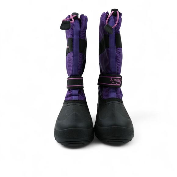 Kamik Waterbug 5 Boots Girls 6 Purple Black Waterproof Winter Insulated Snow - Picture 5 of 13